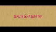 金毛深金浅金价格