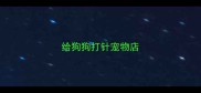 给狗狗打针宠物店