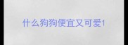 什么狗狗便宜又可爱