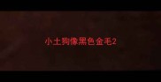 小土狗像黑色金毛