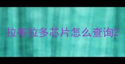 拉布拉多芯片怎么查询