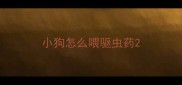 小狗怎么喂驱虫药