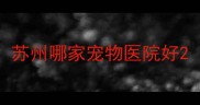 苏州哪家宠物医院好