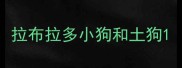 拉布拉多小狗和土狗
