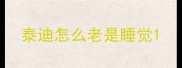 泰迪怎么老是睡觉