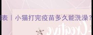 疫苗后洗澡时间表小猫打完疫苗多久能洗澡附正确护理指南
