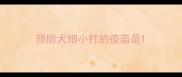 预防犬细小打的疫苗是
