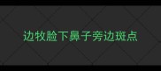 边牧脸下鼻子旁边斑点