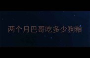 两个月巴哥吃多少狗粮