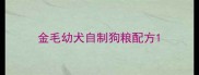 金毛幼犬自制狗粮配方