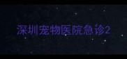 深圳宠物医院急诊