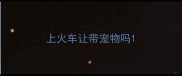 上火车让带宠物吗