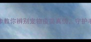 铲屎官必看3步教你辨别宠物疫苗真伪守护毛孩子健康不踩坑