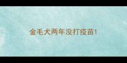 金毛犬两年没打疫苗