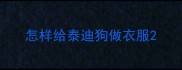 怎样给泰迪狗做衣服