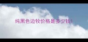 纯黑色边牧价格是多少钱