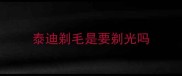 泰迪剃毛是要剃光吗