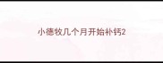 小德牧几个月开始补钙