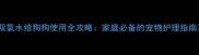 双氧水给狗狗使用全攻略家庭必备的宠物护理指南
