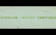 边牧幼犬疫苗全攻略一年打几次针注意事项与避坑指南