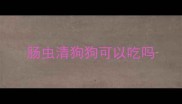 肠虫清狗狗可以吃吗