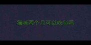 猫咪两个月可以吃鱼吗
