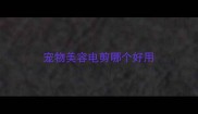 宠物美容电剪哪个好用
