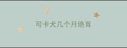 可卡犬几个月绝育