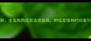 四联vs五联全面狗狗疫苗选择指南附疫苗接种时间表与注意事项