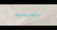 猫疫苗打三针是什么