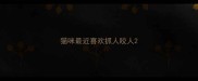 猫咪最近喜欢抓人咬人