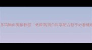 拉布拉多鸡胸肉狗粮教程低脂高蛋白科学配方新手必看健康食谱