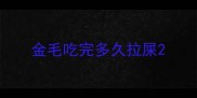 金毛吃完多久拉屎