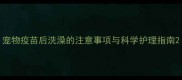 宠物疫苗后洗澡的注意事项与科学护理指南