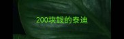 200块钱的泰迪