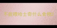 不能喂哈士奇什么食物