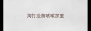 狗打疫苗咳嗽加重