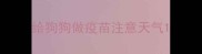 给狗狗做疫苗注意天气
