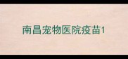 南昌宠物医院疫苗