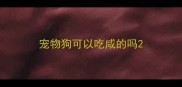 宠物狗可以吃咸的吗